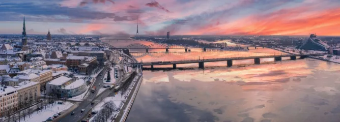 Зимняя панорама Риги