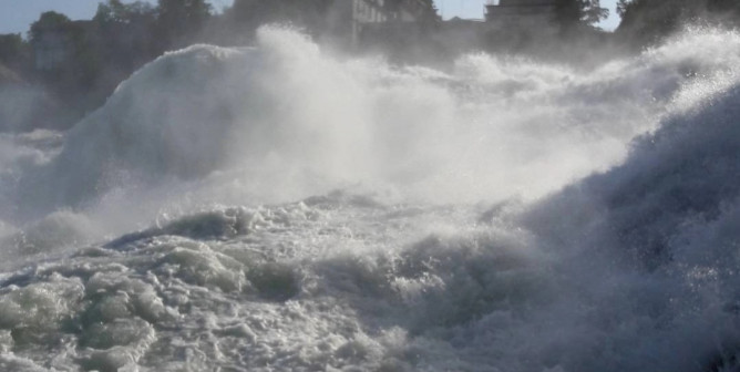 Schaffhausen water of Rhine Falls