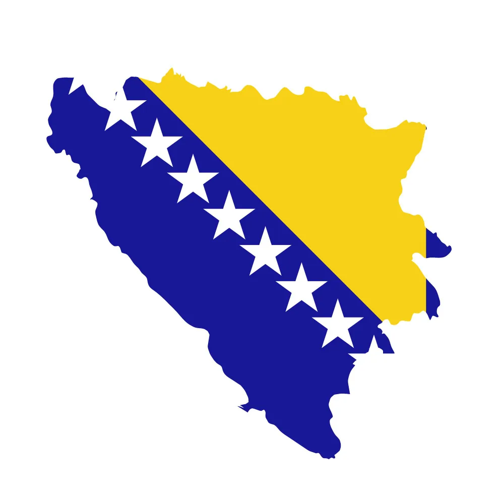 Границе Боснии в виде флага Боснии и Герцеговины