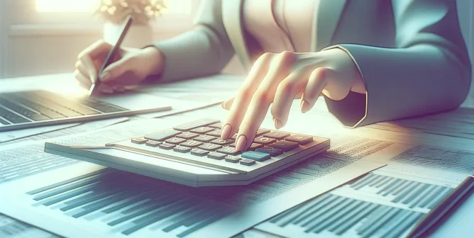 Девушка работает в офисе