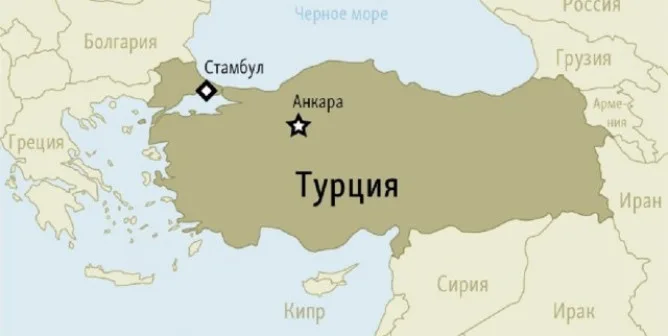 Турция на карте